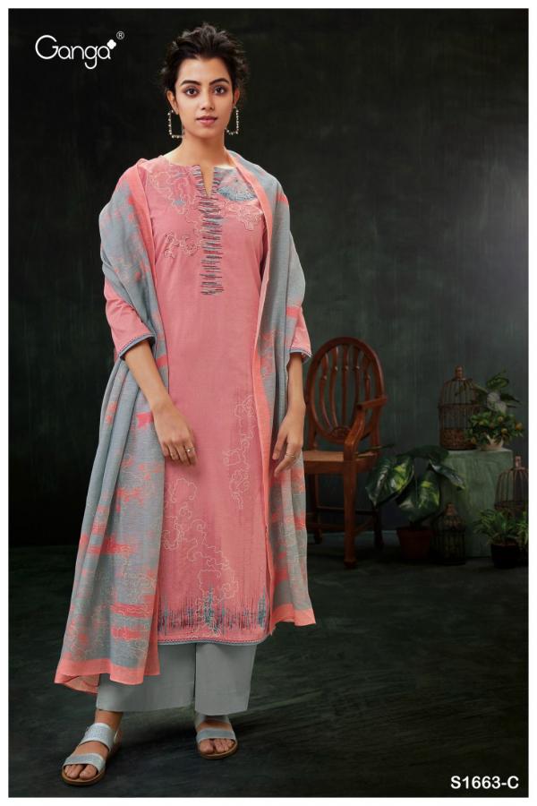 Ganga Neetu S1663 Designer Cotton Salwar Suit Collection